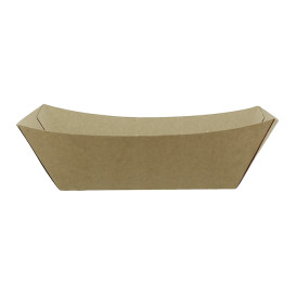 Paper Food Boat Tray Kraft-Kraft 525ml 12,2x8x5,5cm (600 Units)