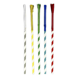 Paper Straw Straight Palms Ø0,6cm 24cm (100 Units)