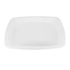 Sugarcane Plate Square shape White 25 cm (500 Units)