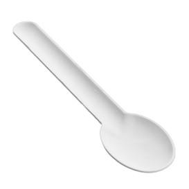 Sugarcane Spoon White 16cm (50 Units)