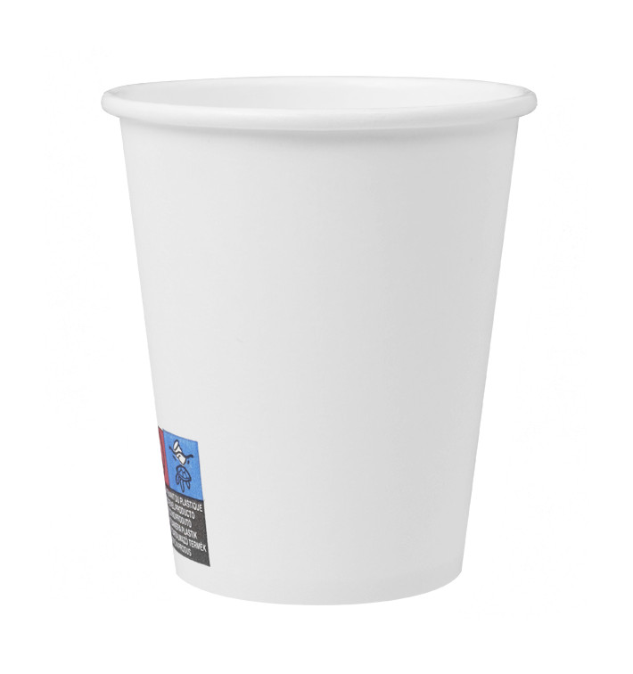 Plastic-Free Paper Cup 9 Oz/250ml "Colors" White Ø8cm (20 Units)