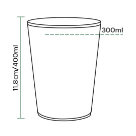 Plastic Cup PP Injection Moulding Clear 400ml (500 Units)