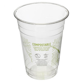 Cornstarch Cup PLA "Green Stripe" 470ml (1.000 Units)