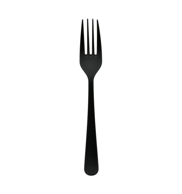 Reusable Fork PP Mineral "Gaia" Black 190mm (10 Units)