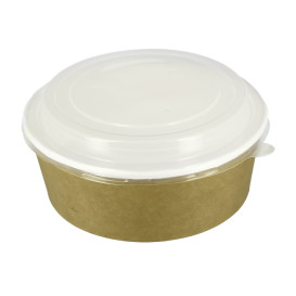 Paper Soup Bowl with Lid Kraft PP 33Oz/1000ml (100 Units)