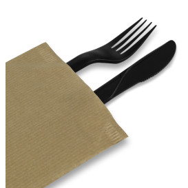 Paper Cutlery Envelopes with Napkin Kraft (100 Units)