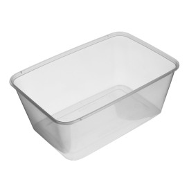 Plastic Container and Plastic Lid PP Rectangular Shape 750ml (300 Units)