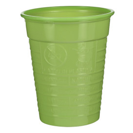 Plastic Cup PS Lime Green 200ml Ø7cm (50 Units) 