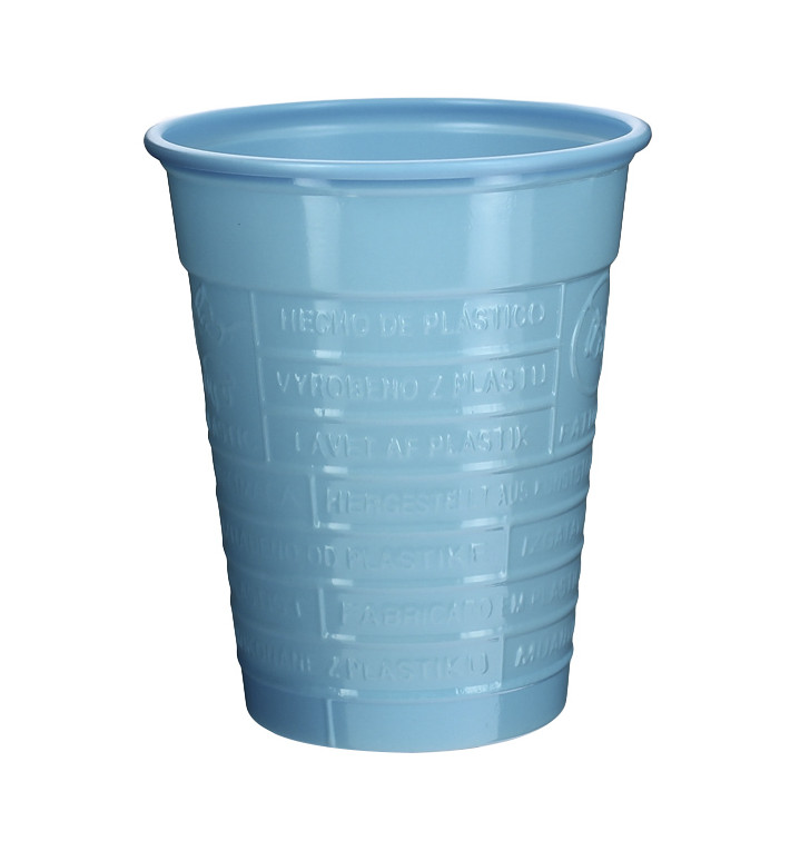 Plastic Cup PS Light Blue 200ml Ø7cm (50 Units) 