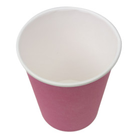 Plastic-Free Paper Cup 9 Oz/250ml "Colors" Pink Ø8cm (300 Units)