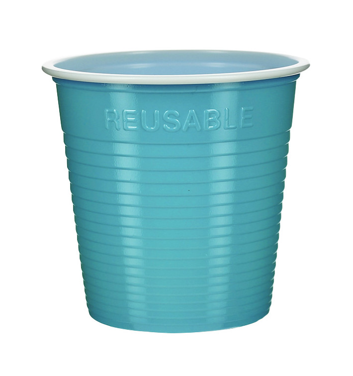 Reusable Economy Shot PS Bicolour Turquoise 160ml (450 Units)