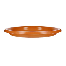 Reusable Plate Flat Economic PS Orange Ø22cm (25 Units)