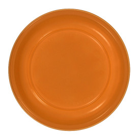 Reusable Plate Deep Economic PS Orange Ø20,5cm (25 Units) 