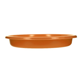 Reusable Plate Deep Economic PS Orange Ø20,5cm (25 Units) 