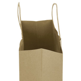 Paper Bag with Handles Kraft 100g/m² 25+11x31cm (200 Units)