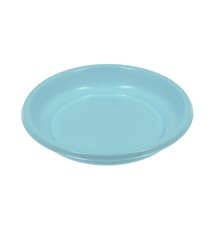 Reusable Plate Deep Economic PS Light Blue Ø20,5cm (150 Units)