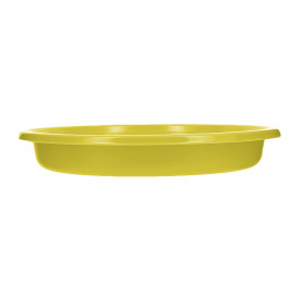 Reusable Plate Deep Economic PS Yellow Ø22cm (250 Units)