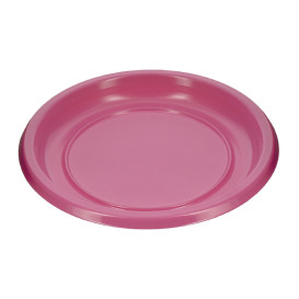 Reusable Plate Flat Economic PS Fuchsia Ø17cm (25 Units) 