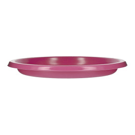 Reusable Plate Flat Economic PS Fuchsia Ø17cm (25 Units) 