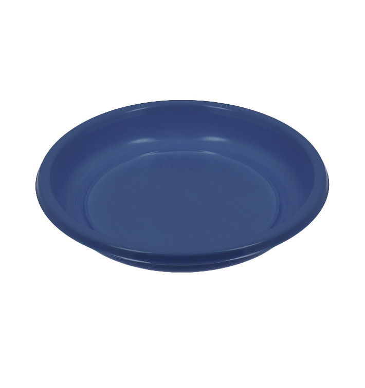 Reusable Plate Deep Economic PS Dark Blue Ø20,5cm (150 Units)