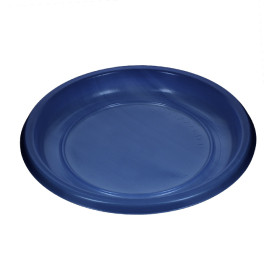 Reusable Plate Flat Economic PS Dark Blue Ø17cm (25 Units) 