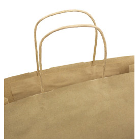 Paper Bag with Handles Kraft 100g/m² 32+12x40cm (200 Units)