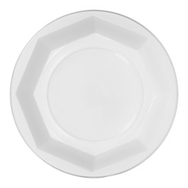 Reusable Plate Deep Economic PS White Ø22cm (250 Units)