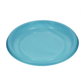 Reusable Plate Flat Economic PS Turquoise Ø22cm (25 Units)