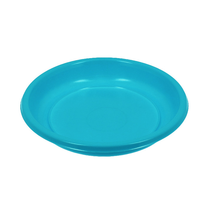 Reusable Plate Flat Economic PS Turquoise Ø20,5cm (150 Units)