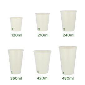 480ML Disposable Plastic Hot & Cold Drinking Cups Coffee Cups for Party 100  Pack