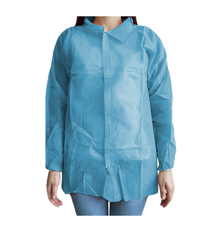 Disposable Lab Coat "Cadete" "TST" PP Velcro 35gr Blue (1 Unit) 