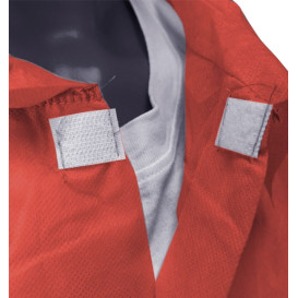 Industrial Lab Coat TST PP Velcro Red XL 35gr. (50 Units)