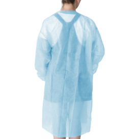 Industrial Lab Coat "TST" PP Velcro Blue 3XL 35gr (100 Units)