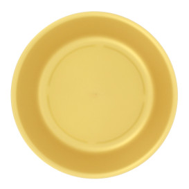 Reusable Plate Durable PP Mineral Gold Ø18cm (6 Units)