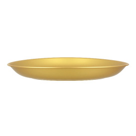 Reusable Plate Durable PP Mineral Gold Ø21cm (6 Units)