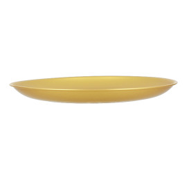 Reusable Plate Durable PP Mineral Gold Ø23,5cm (6 Units)