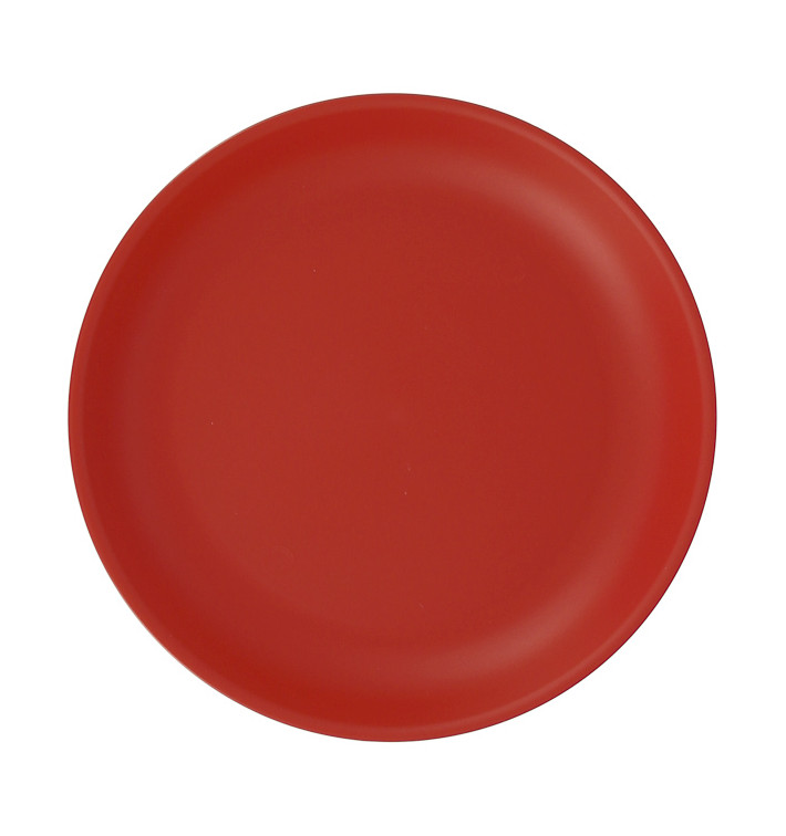 Reusable Plate Durable PP Mineral Red Ø21cm (6 Units)