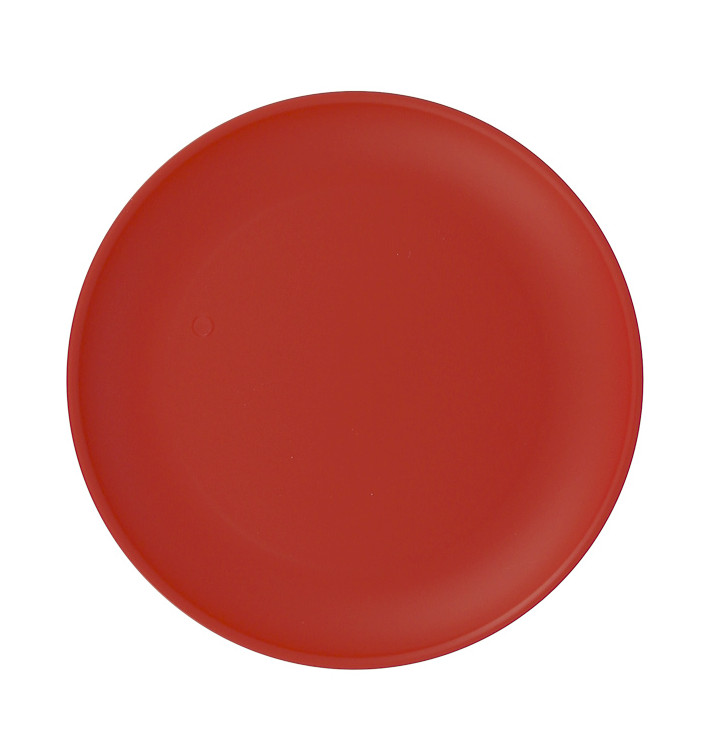 Reusable Plate Durable PP Mineral Red Ø23,5cm (6 Units)