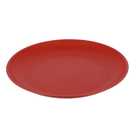 Reusable Plate Durable PP Mineral Red Ø23,5cm (6 Units)