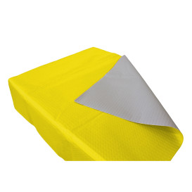 Pre-Cut Paper Tablecloth Yellow 40g 1,2x1,2m (300 Units)  