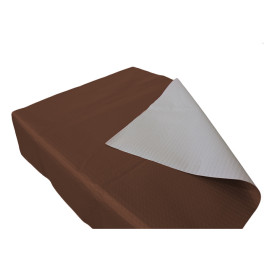 Pre-Cut Paper Tablecloth Brown 40g 1,2x1,2m (300 Units)  