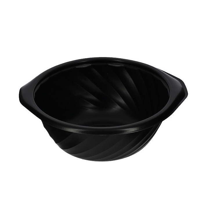 Plastic Deli Container PP Round Shape Black 550ml Ø14,9cm (600 Units)