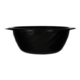 Plastic Deli Container PP Round Shape Black 550ml Ø14,9cm (600 Units)