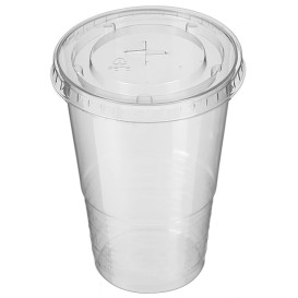 Plastic Lid with Straw Slot PP Transp. Ø7,9cm (1.000 Units)