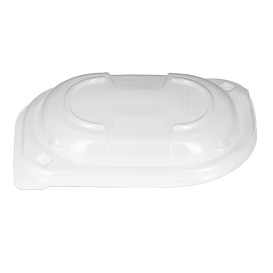 Plastic Lid Translucent Container PP 250/350 and 450ml 14,2x11,1x2cm (20 Units) 