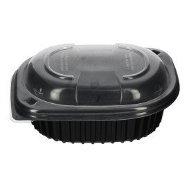 Plastic Lid Translucent Container PP 250/350 and 450ml 14,2x11,1x2cm (20 Units) 