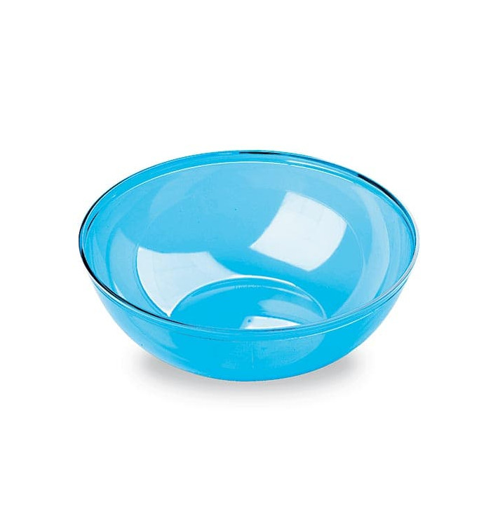 Plastic Bowl PS Crystal Hard Turquoise 400ml Ø14cm 