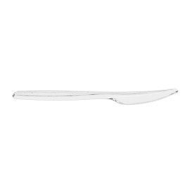 Reusable Plastic PS Knife Transparent 18cm (480 Units)