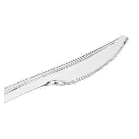 Reusable Plastic PS Knife Transparent 18cm (480 Units)