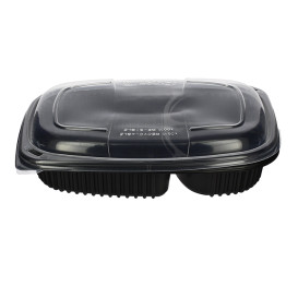 Plastic Lid Translucent Container PP 1050/1250ml 25,5x18,9x2cm (320 Units)